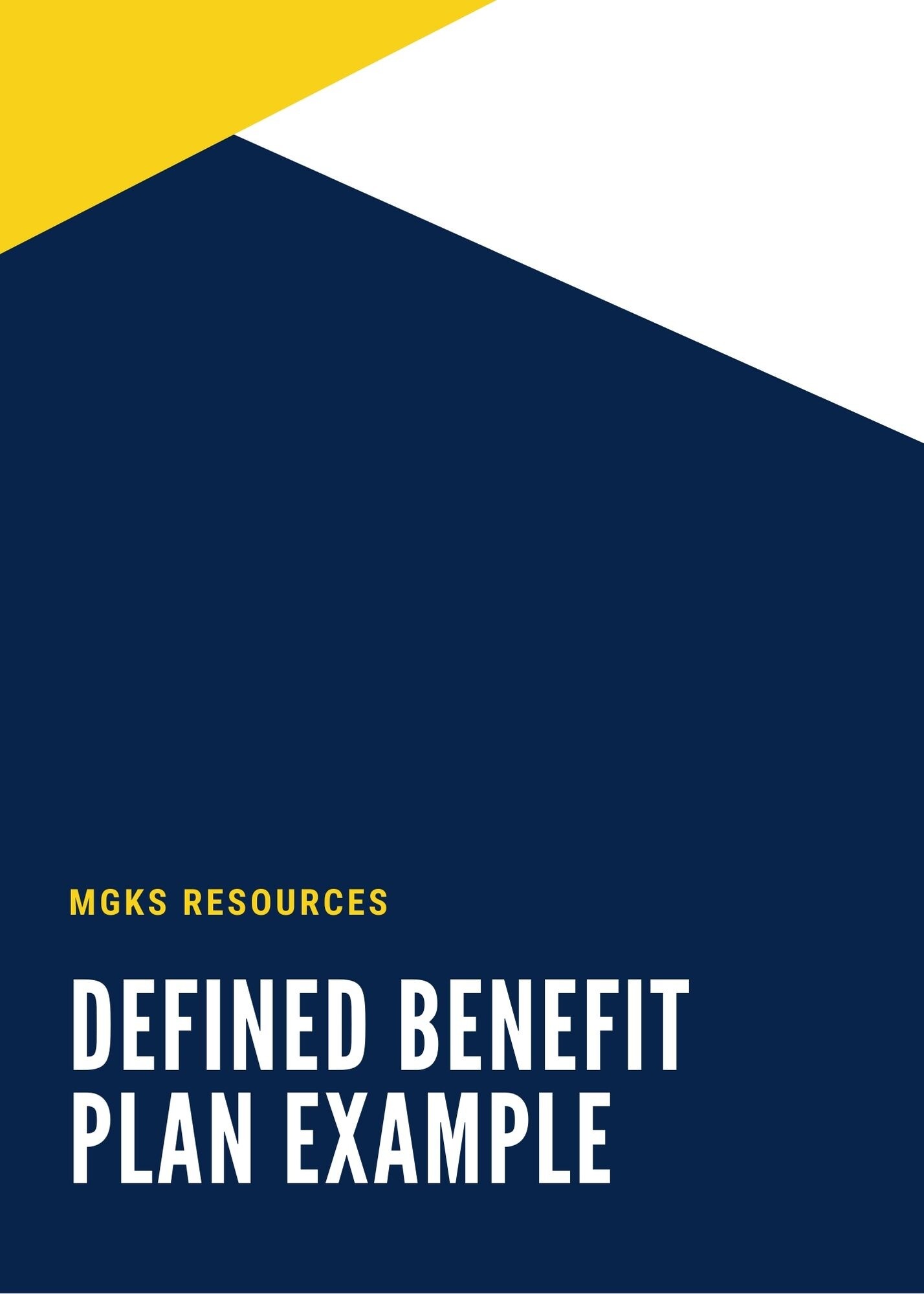 Defined Benefit Plan Ebook Cover